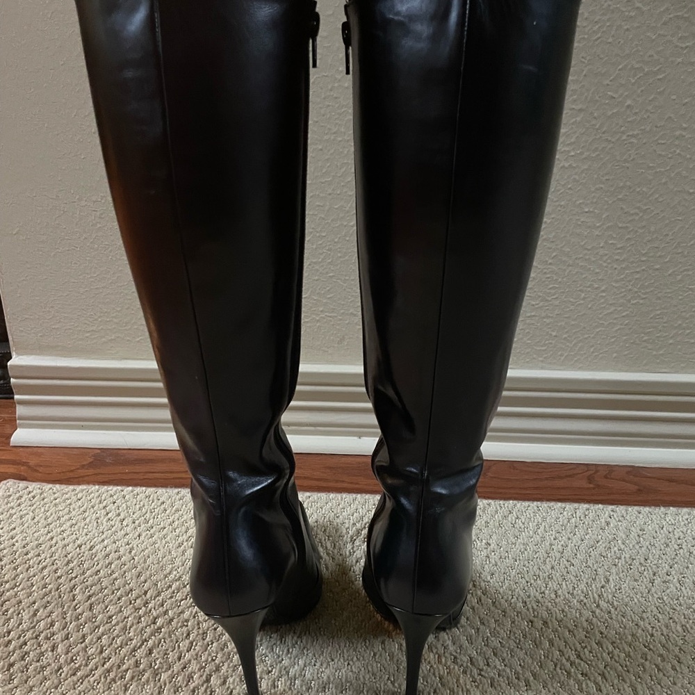 Stuart Weitzman Black Heeled Boots - Picture 5 of 13